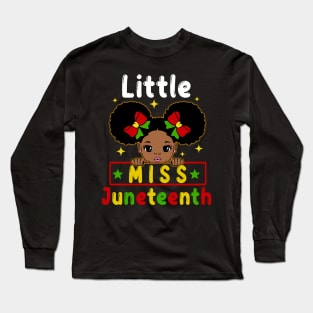 Juneteenth Celebrating 1865 Cute Black Girls Kids Toddler Long Sleeve T-Shirt